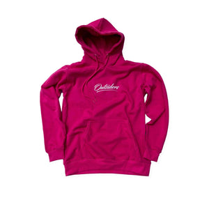 Outsiders Classic Logo Hoodie - Hot Pink / White