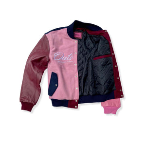 Wool & Leather Hot Pink Varsity Jacket - 2023